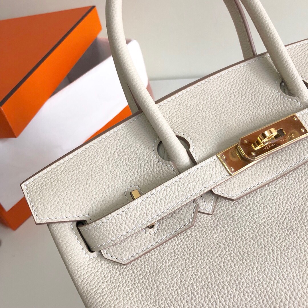 Hermes Birkin 35CM Togo Leather Handbag Cream White